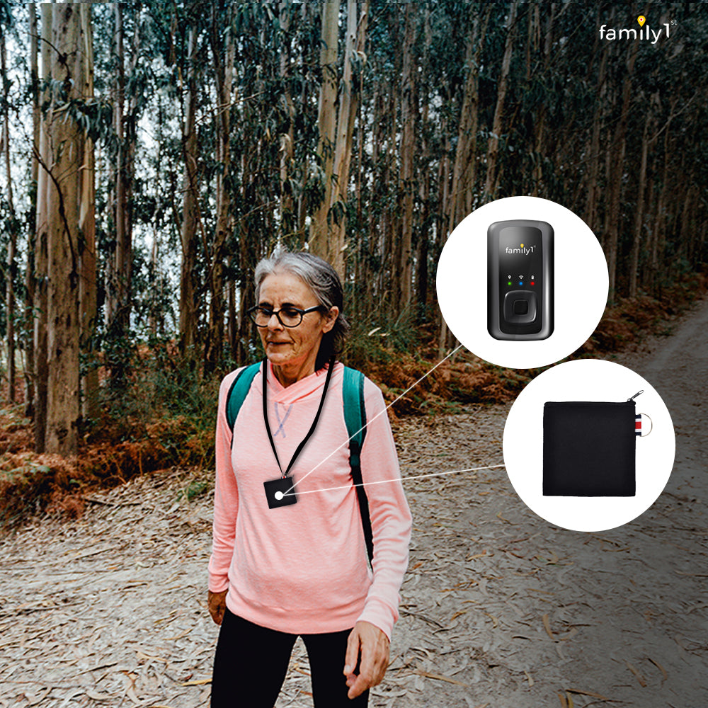 Family1st Senior GPS Tracker (Pouch and Lanyard Included)